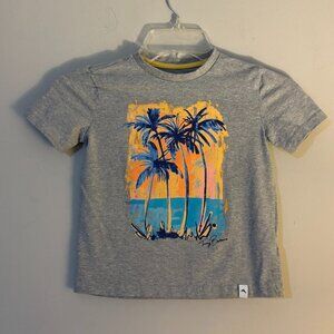 Tommy Bahama Boys Grey Short Sleeve Tropical Beach Shirt Size XS 4